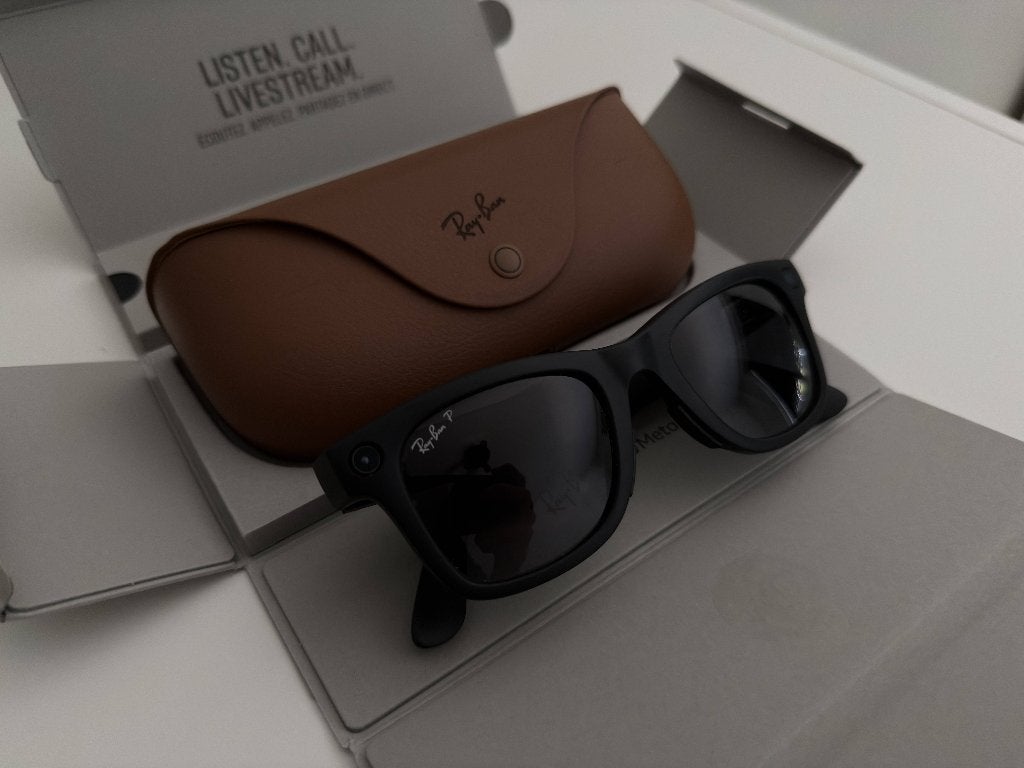 Ray-Ban Meta Wayfarer - Graphite Gepolariseerd - RW4006, Zonnebril, Zwart, Ophalen of Verzenden, Zo goed als nieuw