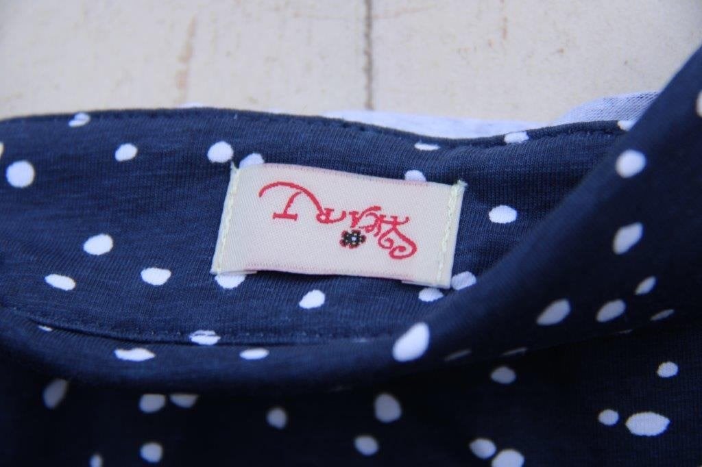 Blouse donkerblauw/ wit Heart mt 16/18 Xl/XXL Vaste prijs, Blauw, Heart, Maat 46/48 (XL) of groter, Ophalen of Verzenden