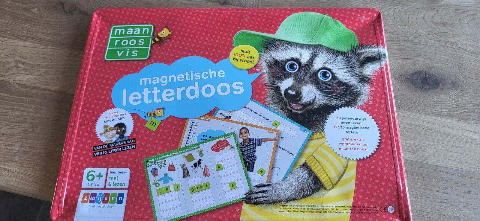Maan roos vis magnetische letterdoos, Ophalen of Verzenden, Zo goed als nieuw