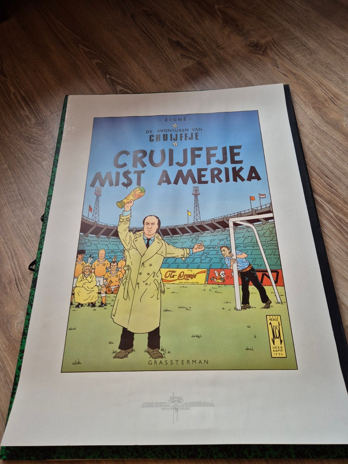 Cruijffje Mist Amerika - Genummerde en gesigneerde poster, Verzamelen, Ophalen of Verzenden