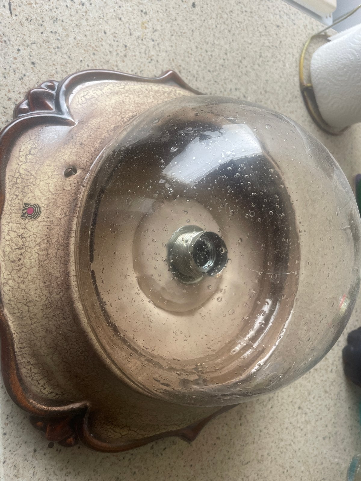Fatlava Brutalistische Muurlamp Plafoniere Jaren 70, Antiek en Kunst, Ophalen of Verzenden