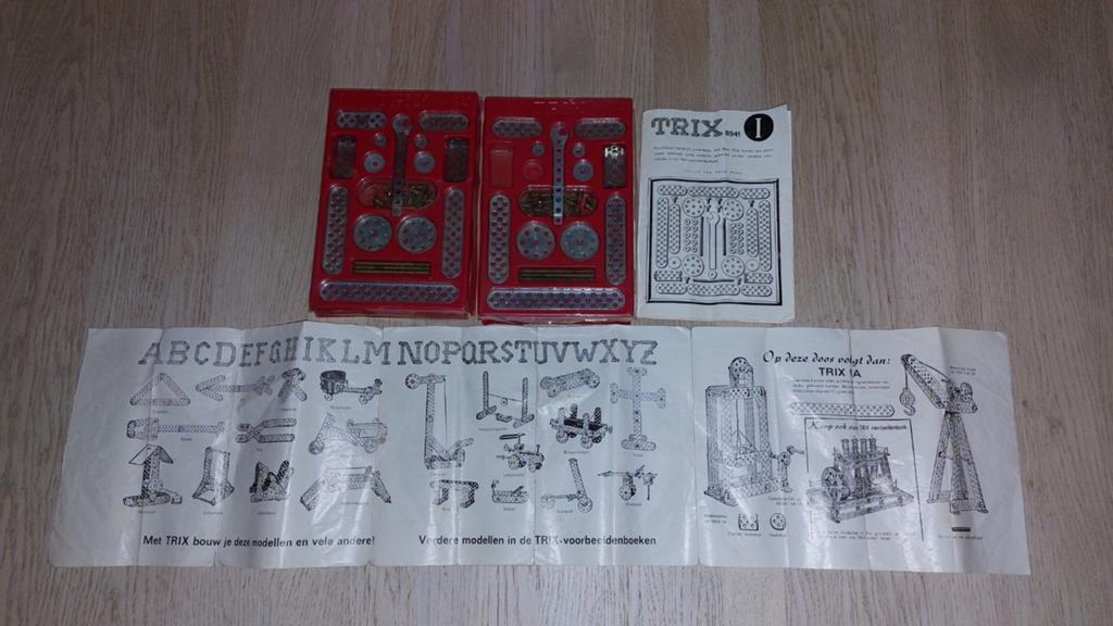 Vintage Meccano Trix inclusief. bouwtekeningen, Antiek en Kunst, Ophalen of Verzenden