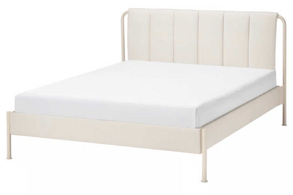 Tweepersoonsbed met lattenbodem, zonder matras 160x200cm, Ophalen, Gebruikt, Tweepersoons, Metaal
