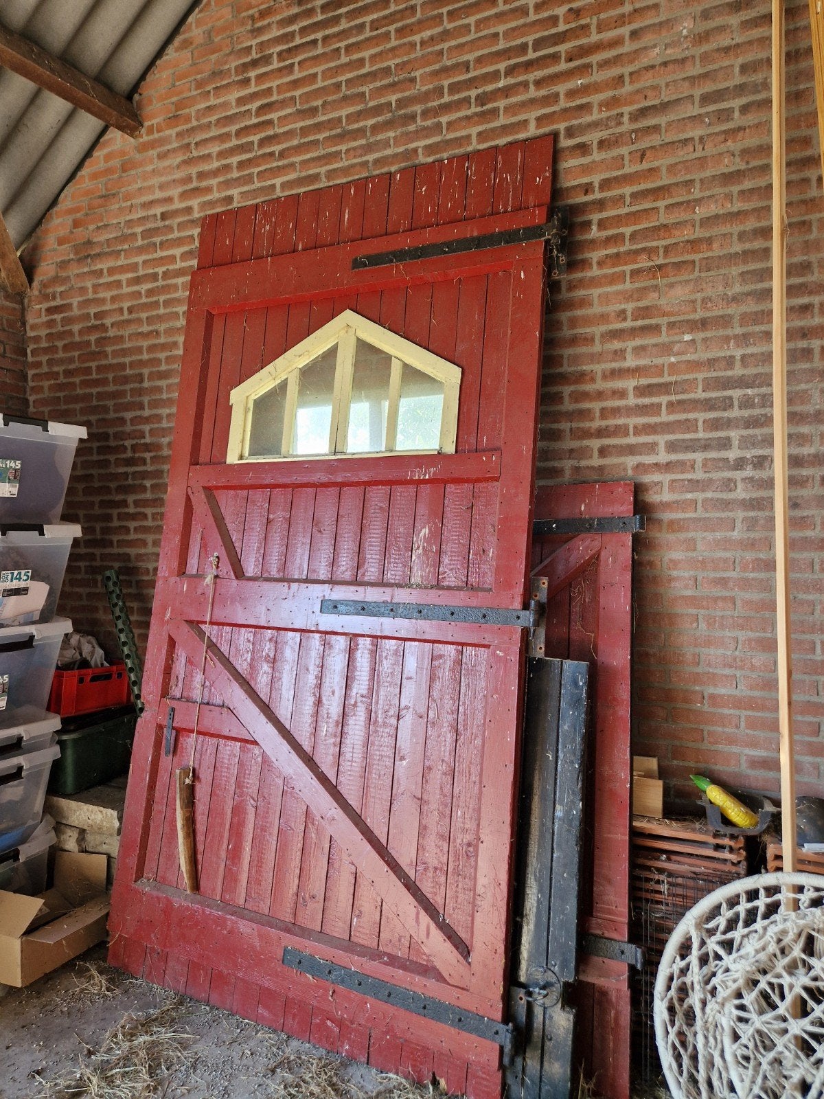 Gratis! Mooie oude deel deuren, 2 stuks - landelijke stijl, Gebruikt, 215 cm of meer, Buitendeur, Hout