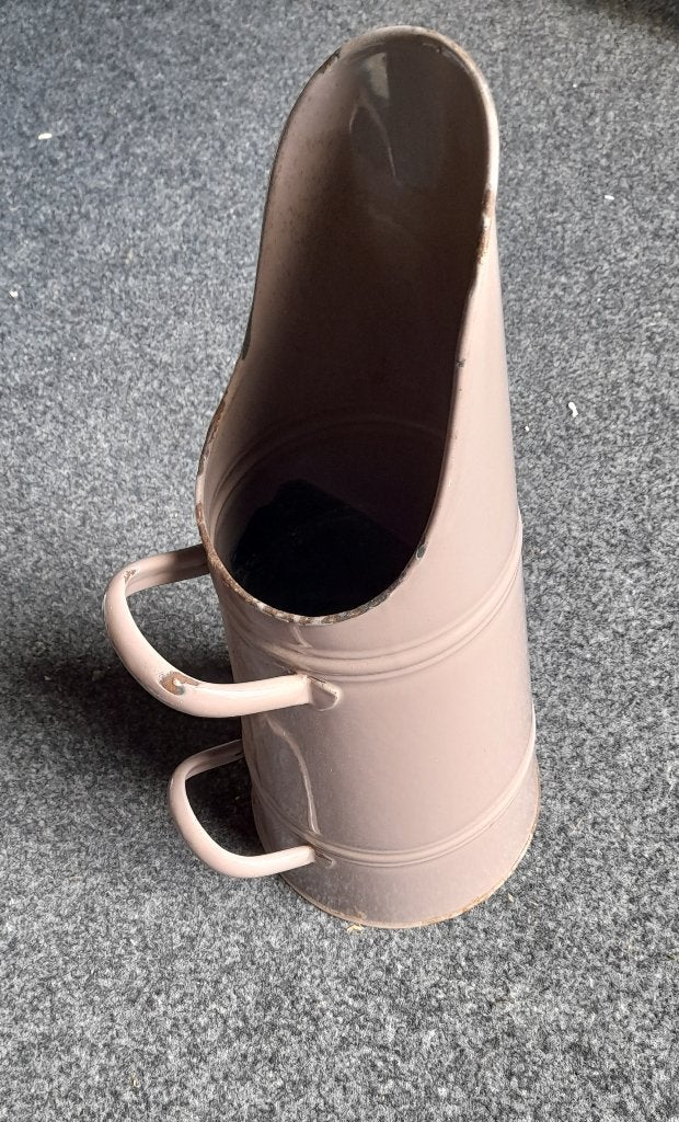 VINTAGE GRIJZE KOLENKIT EMAILLE Hoogte 55 cm doorsnee, Ophalen of Verzenden, Gebruikt, Grijs, Metaal