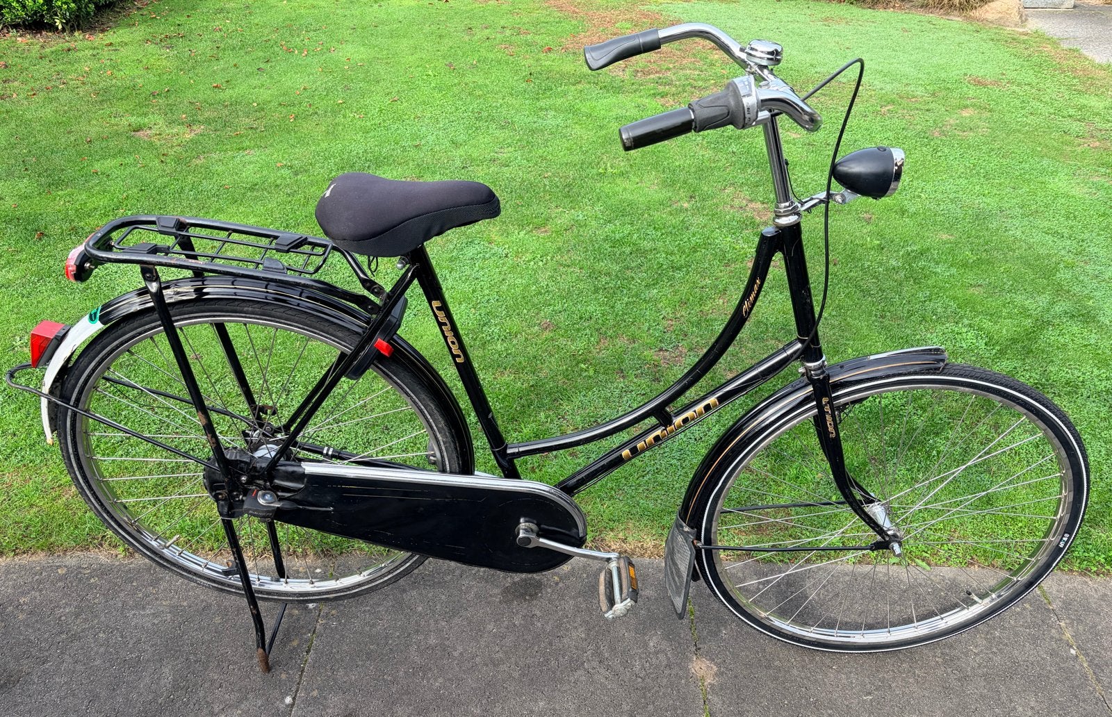 Union Damesfiets - Zwart, goed onderhouden, Fietsen en Brommers, Terugtraprem, Versnellingen, 56 cm of meer, Zo goed als nieuw