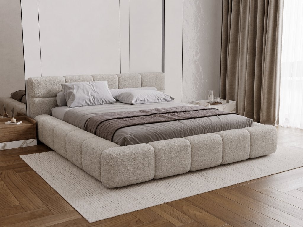 ACTIEDEAL Opbergbed 140 x 200 | GRATIS Koudschuim Matras, Eenpersoons, Verzenden, Beige, Nieuw