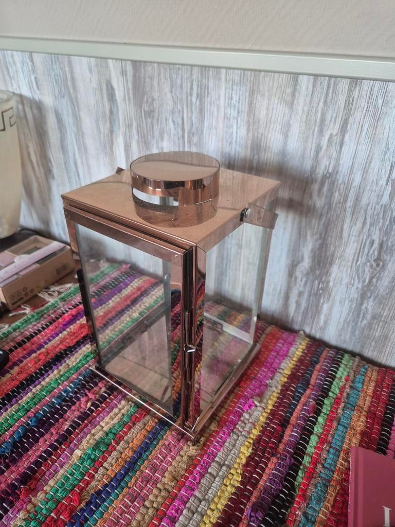 Windlicht, Huis en Inrichting, Woonaccessoires | Kandelaars en Kaarsen, Ophalen, Overige materialen, 25 tot 50 cm, Zo goed als nieuw
