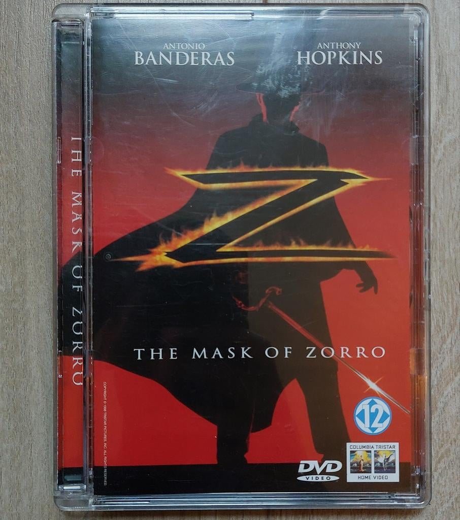 DVD - The Mask of Zorro - Anthony Hopkins, Vanaf 12 jaar, Ophalen of Verzenden, Zo goed als nieuw, Actie
