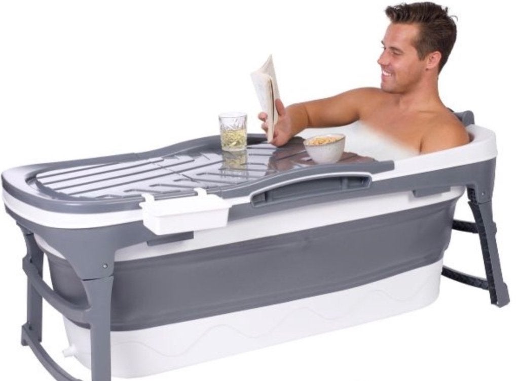 HelloBath Opvouwbaar bad - Donker Grijs, Ophalen, Overige typen, 50 tot 100 cm, Zo goed als nieuw