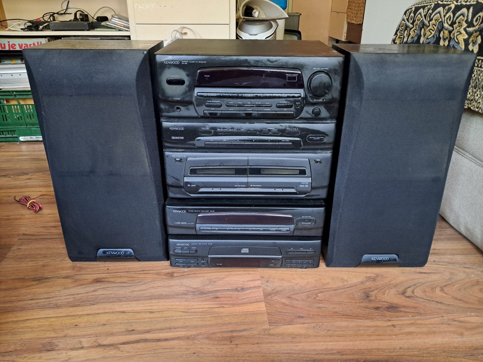 Complete Kenwood Stereo Set met CD, Cassette, EQ & Speakers, Audio, Tv en Foto, Stereo-sets, Gebruikt, Losse componenten, Tuner of Radio