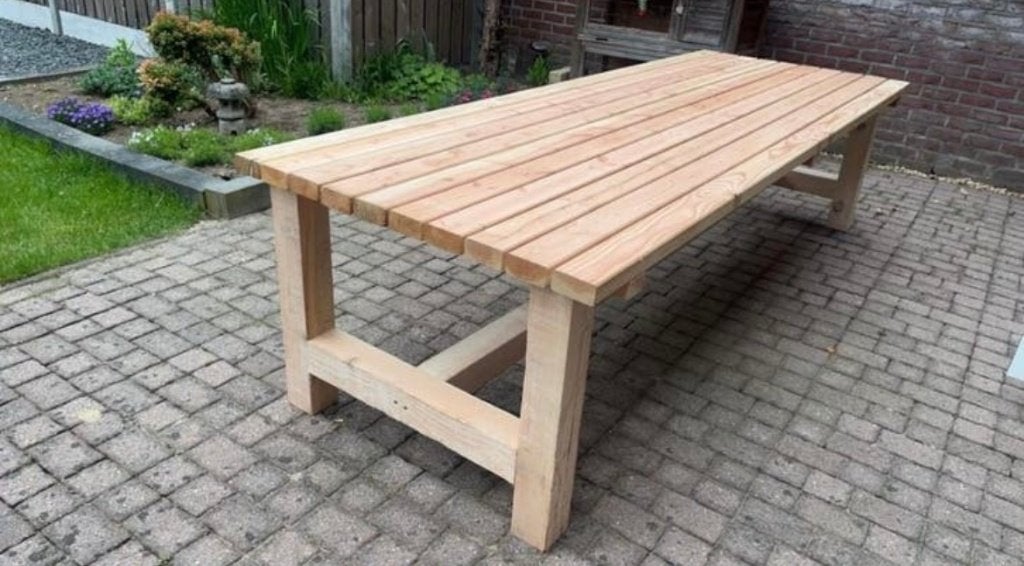 gloednieuwe douglas tuintafel, Ophalen of Verzenden, Nieuw, Rechthoekig, Hout
