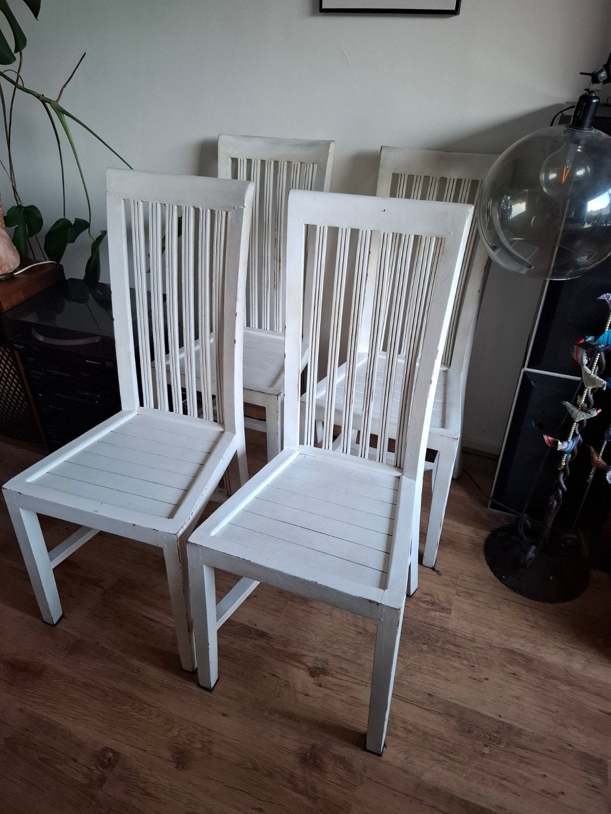 GRATIS eetkamerstoelen 6 stuks wit landelijk