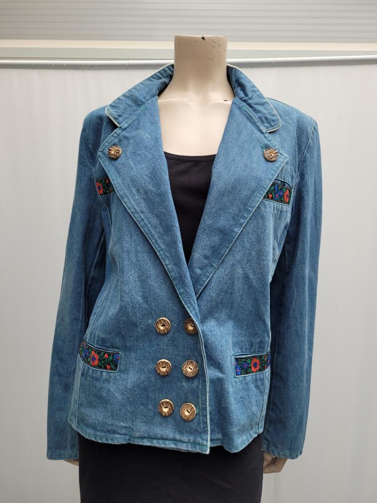 Vintage denim jasje/blazer maat 40/L, Kleding | Dames, Maat 38/40 (M), Blauw, Ophalen of Verzenden, Zo goed als nieuw