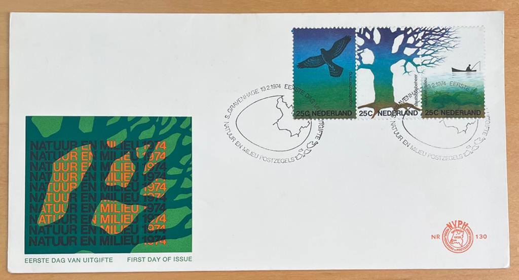 Postzegels Nederland; eerstedagafstempeling E130, Ophalen of Verzenden, Onbeschreven, Nederland