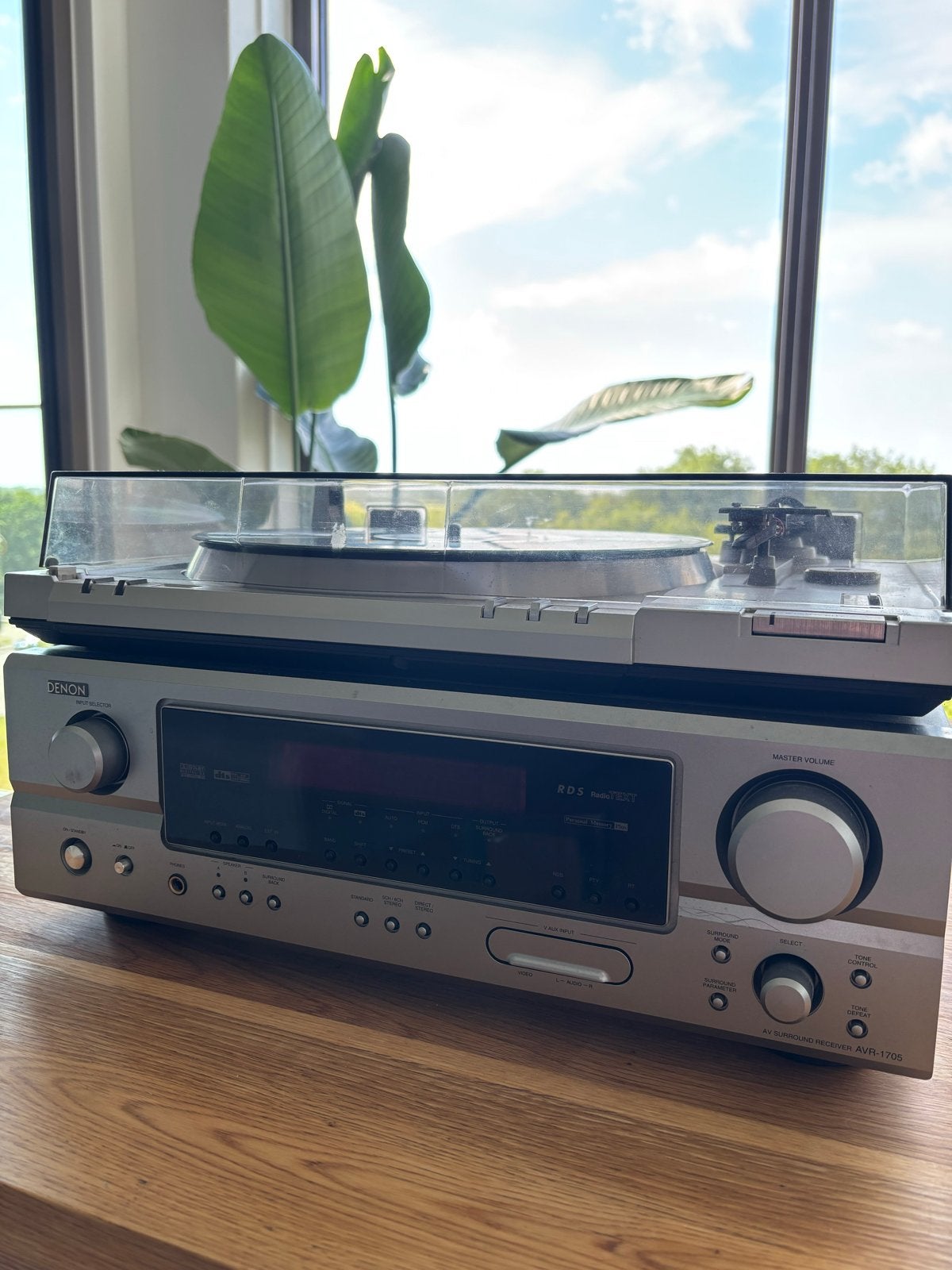 Akai Platenspeler met Denon AVR-1705 Receiver, Ophalen of Verzenden, Gebruikt, Platenspeler, Akai
