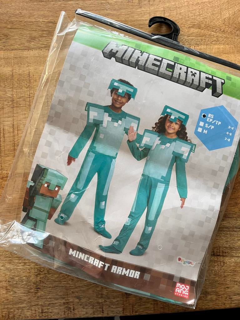 Minecraft kostuum 3-4 jaar, Ophalen, Gebruikt, 104 of kleiner, Jongen of Meisje