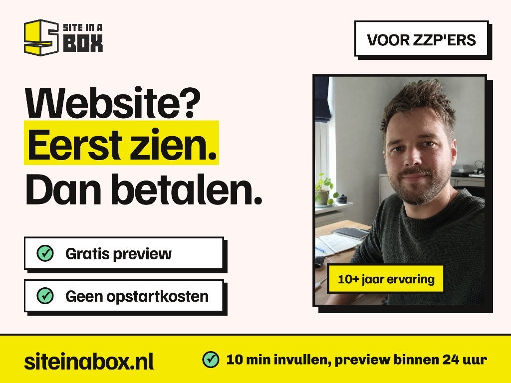 Website laten maken | Gratis preview binnen 24 uur | €19 p/m, Webdesign