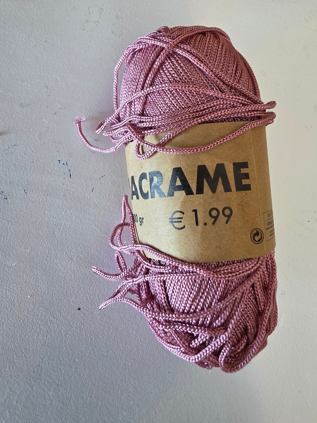 Roze macramé garen - Nieuw, Ophalen of Verzenden, Nieuw, Haken, Wol of Garen