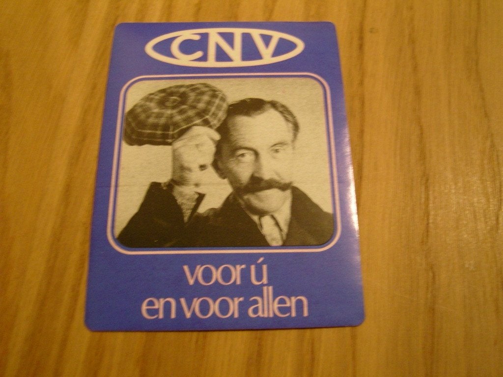 sticker CNV voor ú en voor allen, Ophalen, Zo goed als nieuw