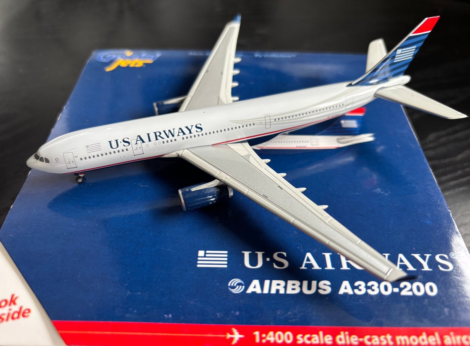 1:400 US Airways Airbus A330-200 Geminijets, Verzamelen, Luchtvaart en Vliegtuigspotten, Verzenden, Zo goed als nieuw, Schaalmodel