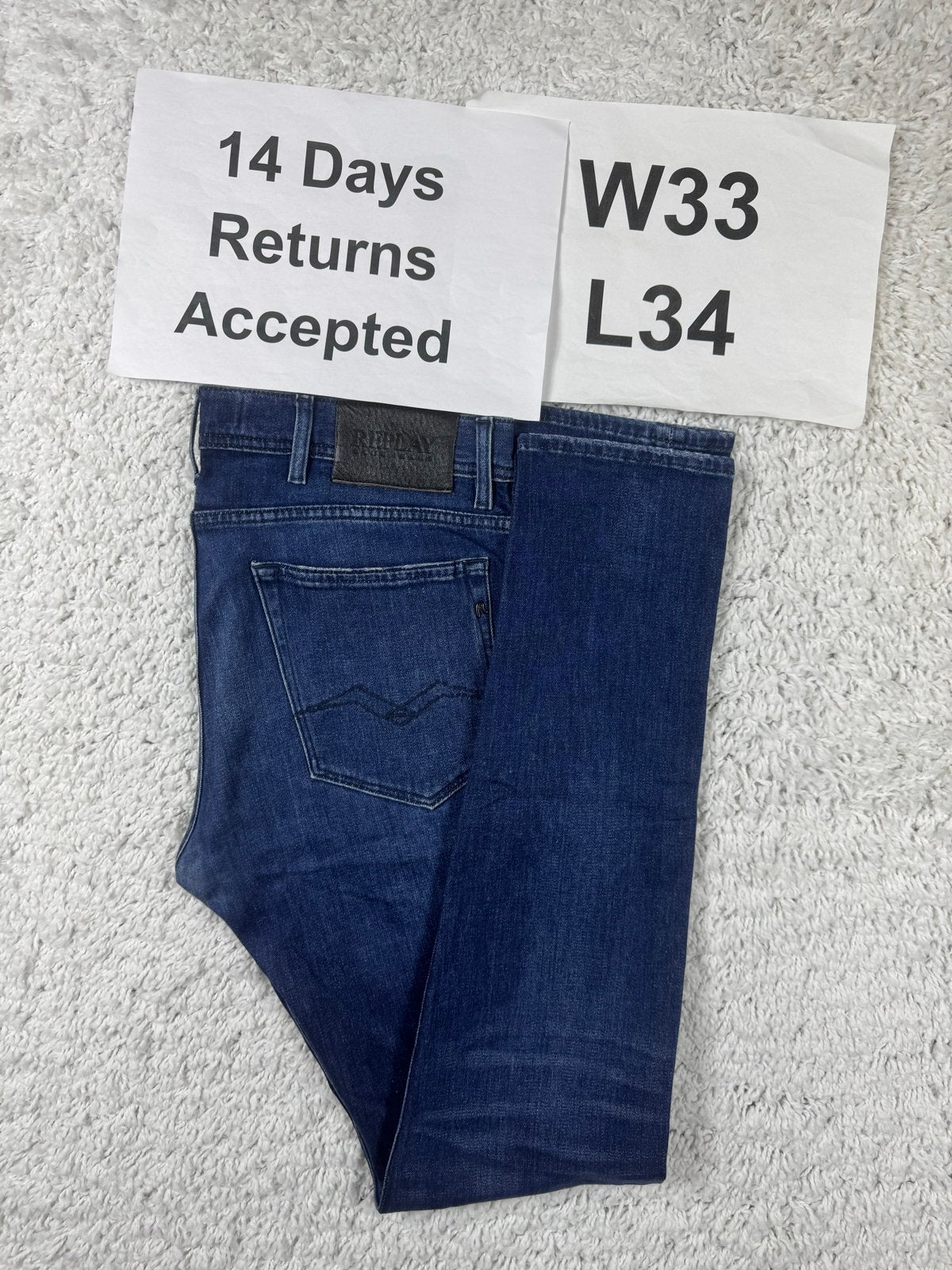 Replay jondrill Skinny Jeans W33 L34 2632, B, Blauw, Ophalen of Verzenden, Zo goed als nieuw