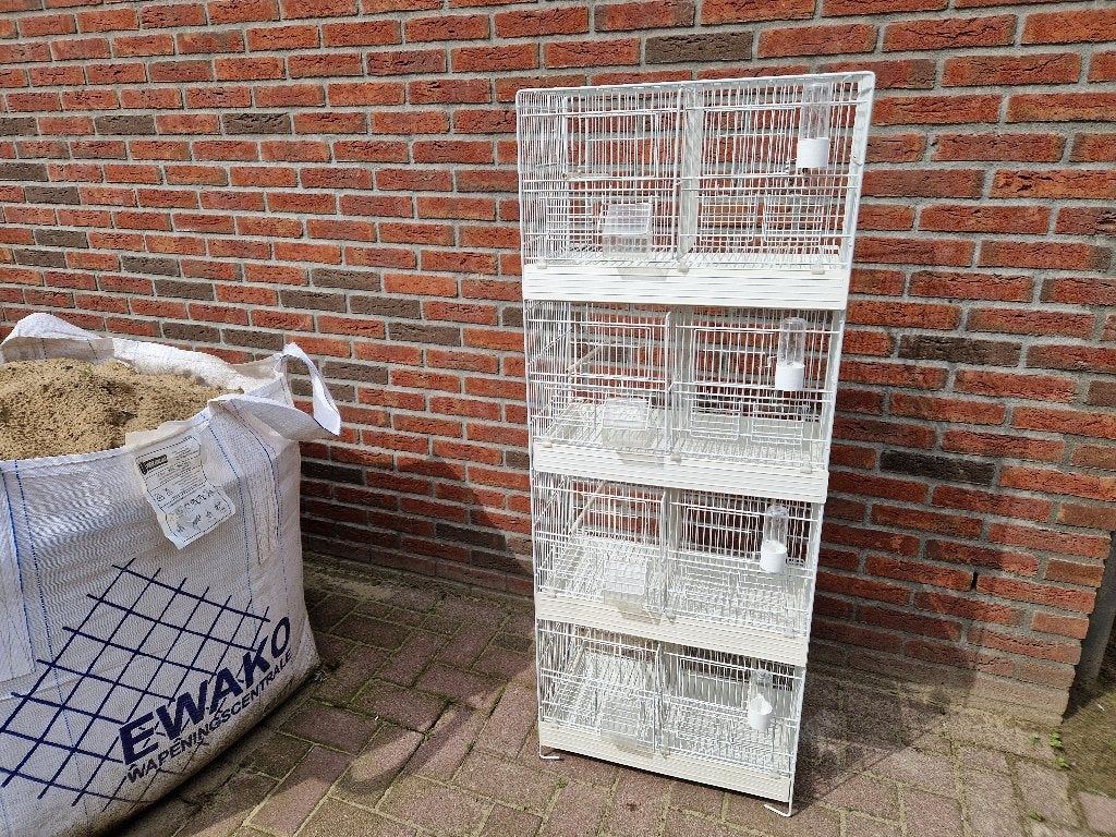 Italiaanse draadkooi toren., Dieren en Toebehoren, Vogels | Hokken en Kooien, Ophalen, Gebruikt, Metaal, Vogelkooi