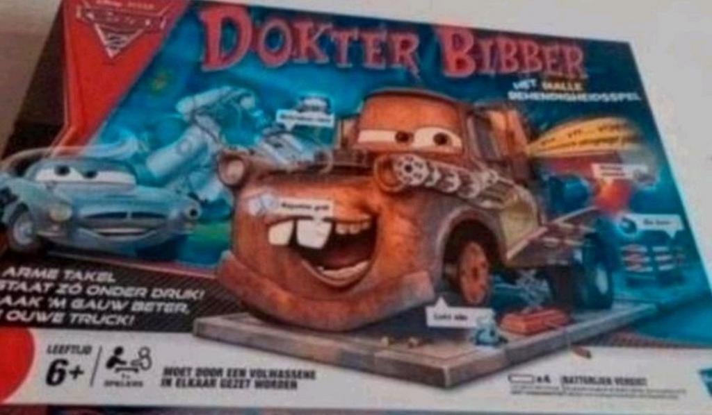 Dokter Bibber Cars 2 - Takel Editie Gezelschapsspel, Een of twee spelers, Ophalen of Verzenden, Zo goed als nieuw, Hasbro