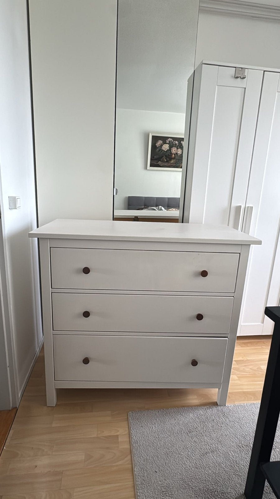 IKEA Hemnes Ladekast/Commode - Licht Beige/Zand, 3 of 4 laden, Ophalen, Gebruikt, Overige houtsoorten