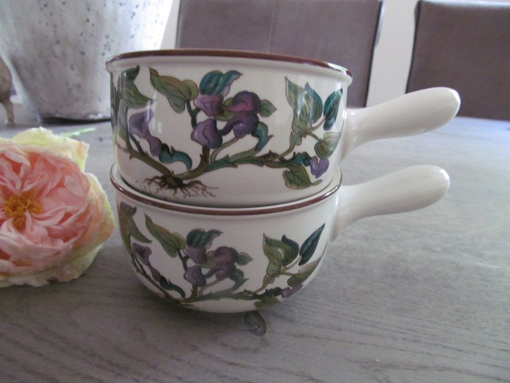 2 Villeroy & Boch Botanica Sauskommen met Handgreep, Keramiek, Villeroy & Boch, Ophalen of Verzenden, Zo goed als nieuw