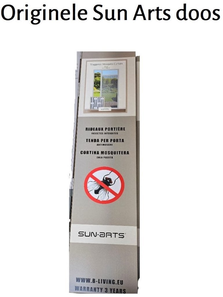 Vliegengordijn Sun Arts zilverkleurig, Ophalen, Gebruikt