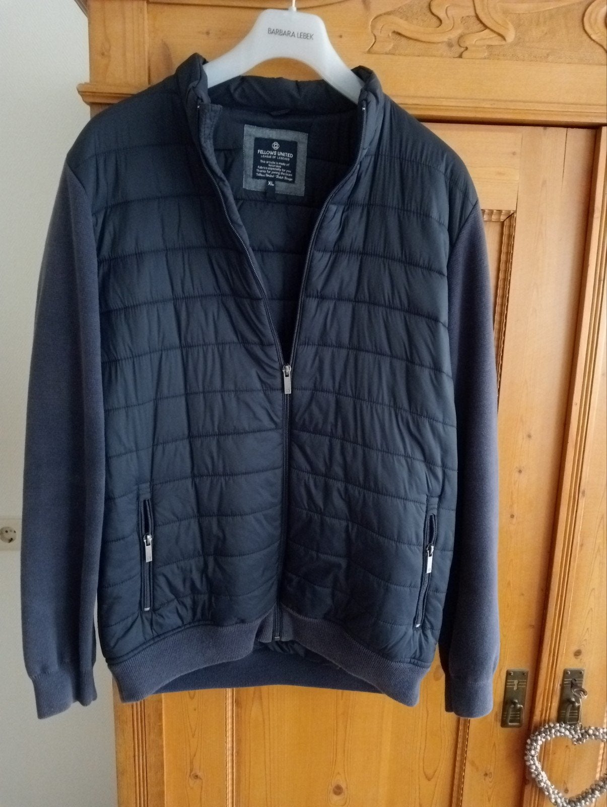 Sportieve jas  xl fellows united, Ophalen of Verzenden, Zo goed als nieuw, Blauw, Jas of Mantel