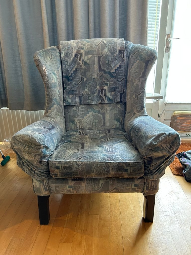 Wing chair, Ophalen, Gebruikt, Blauw, Eén