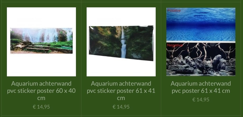 Vele soorten aquarium achterwanden poster pvc/hars, Decoratie, ., Nieuw, Overige merken