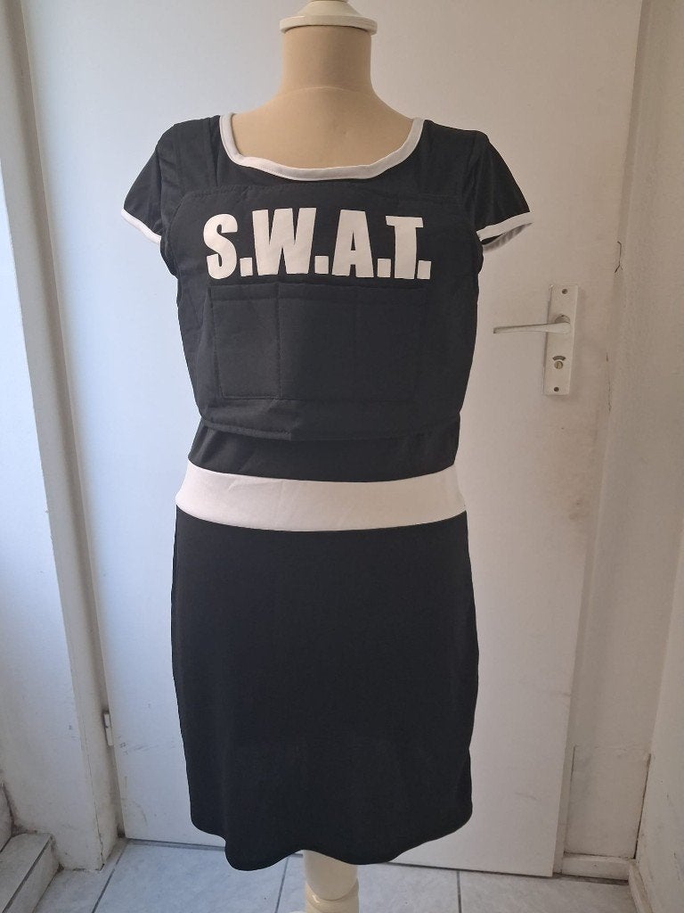 swat politie jurk kostuum halloween, Kleding | Dames, Carnavalskleding en Feestkleding, Zo goed als nieuw, Kleding, Halloween