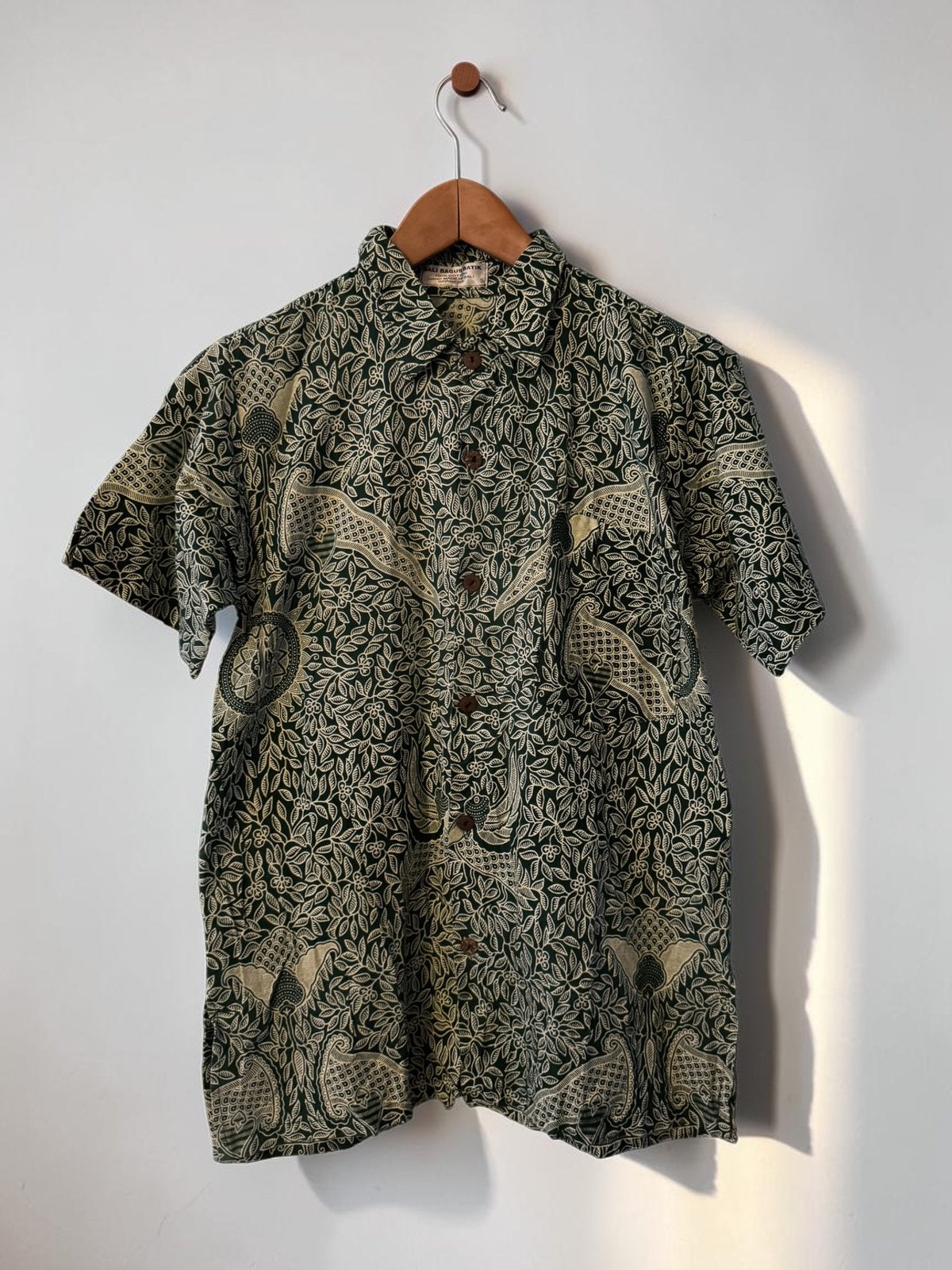 Bali Bagus Batik blouse top groen mint katoen S small 36, Ophalen of Verzenden, Zo goed als nieuw, Maat 36 (S), Groen