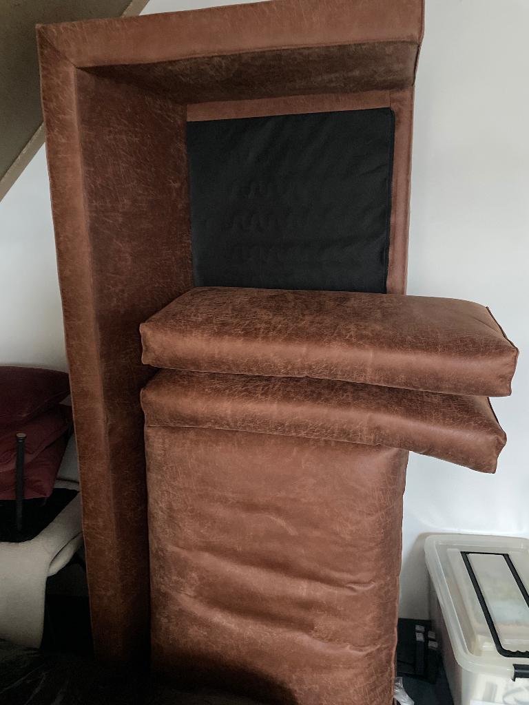 Bodilson Chili 2.5-zits COGNAC micro leder, Ophalen, Gebruikt, Driepersoons, 75 tot 100 cm