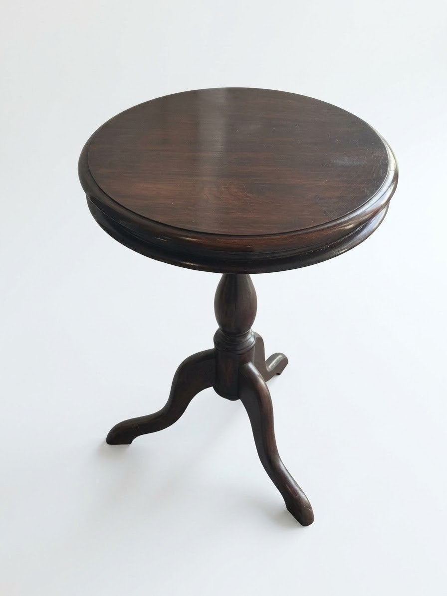 Klassiek Houten Bijzettafeltje / Wijntafeltje - Donkerbruin, Ophalen