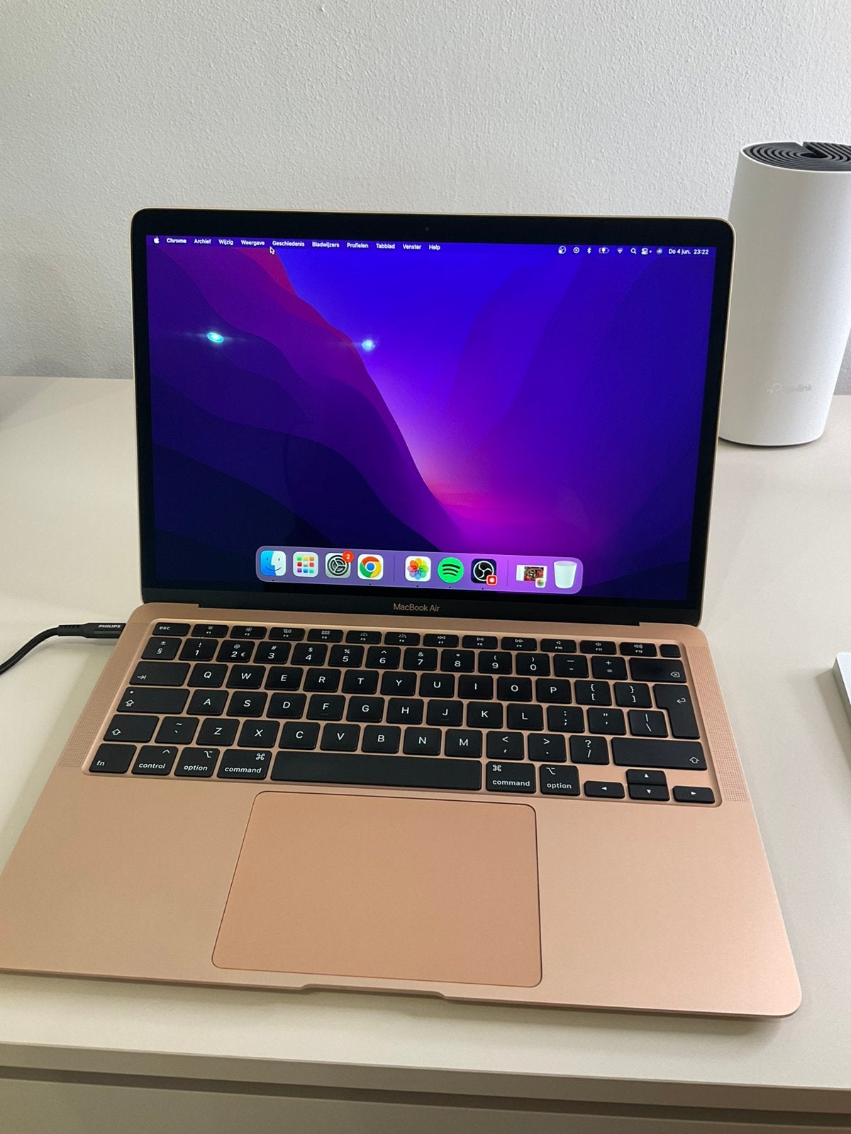 Apple Macbook Air 2020 roze, 13 inch, Minder dan 2 Ghz, Ophalen of Verzenden, Zo goed als nieuw