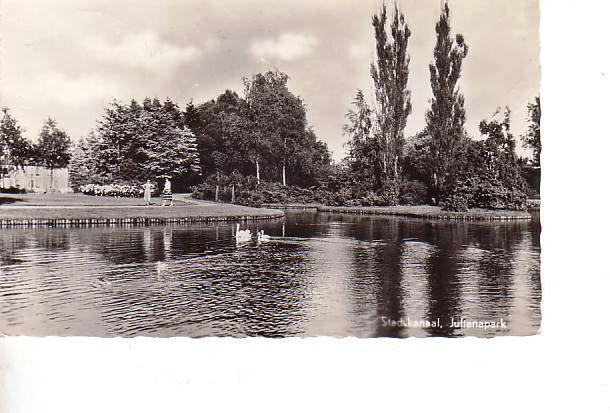 Ansichtkaart	Stadskanaal	Julianapark, Verzamelen, Ansichtkaarten | Nederland, Verzenden, 1940 tot 1960, Gelopen, Groningen