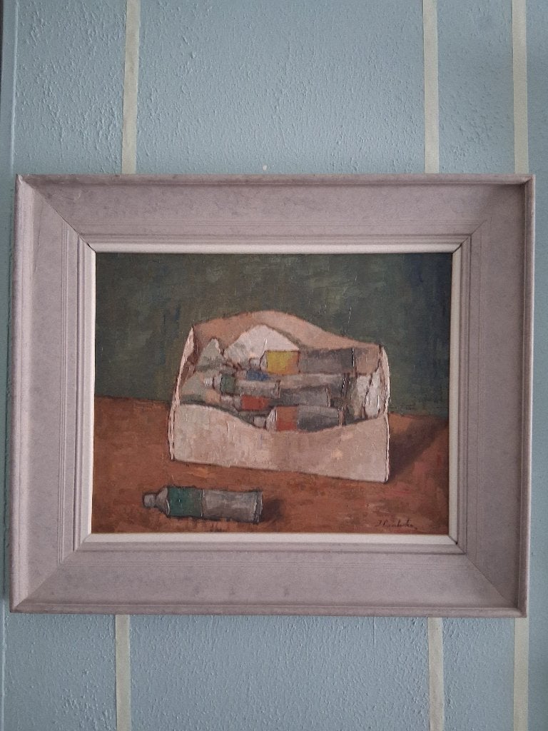 Olieverfschilderij door Joop Linschooten, Ophalen of Verzenden, Origineel werk