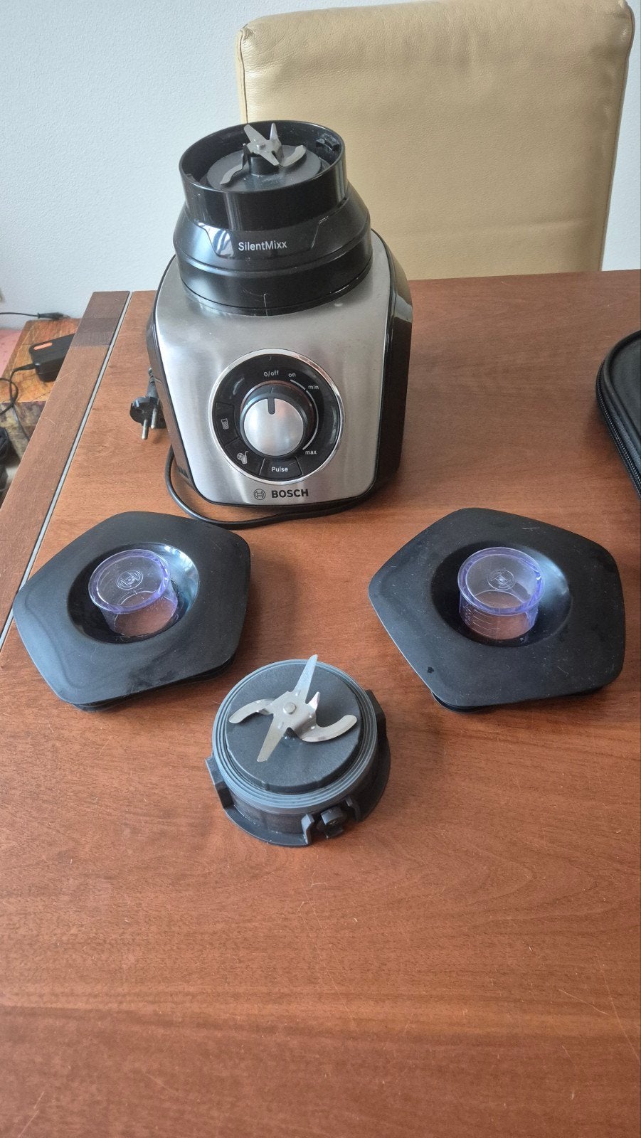 Bosch Silentmixx, 2x messen, 2x deksels, staaf. EX bekerkan, Ophalen of Verzenden