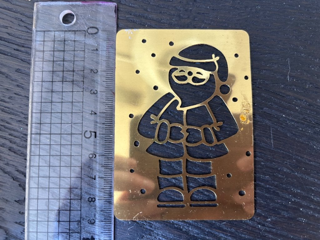 Embossing Sjablonen - KERST, Metaal, Zo goed als nieuw, Geschikt voor karton, Knutselwerk
