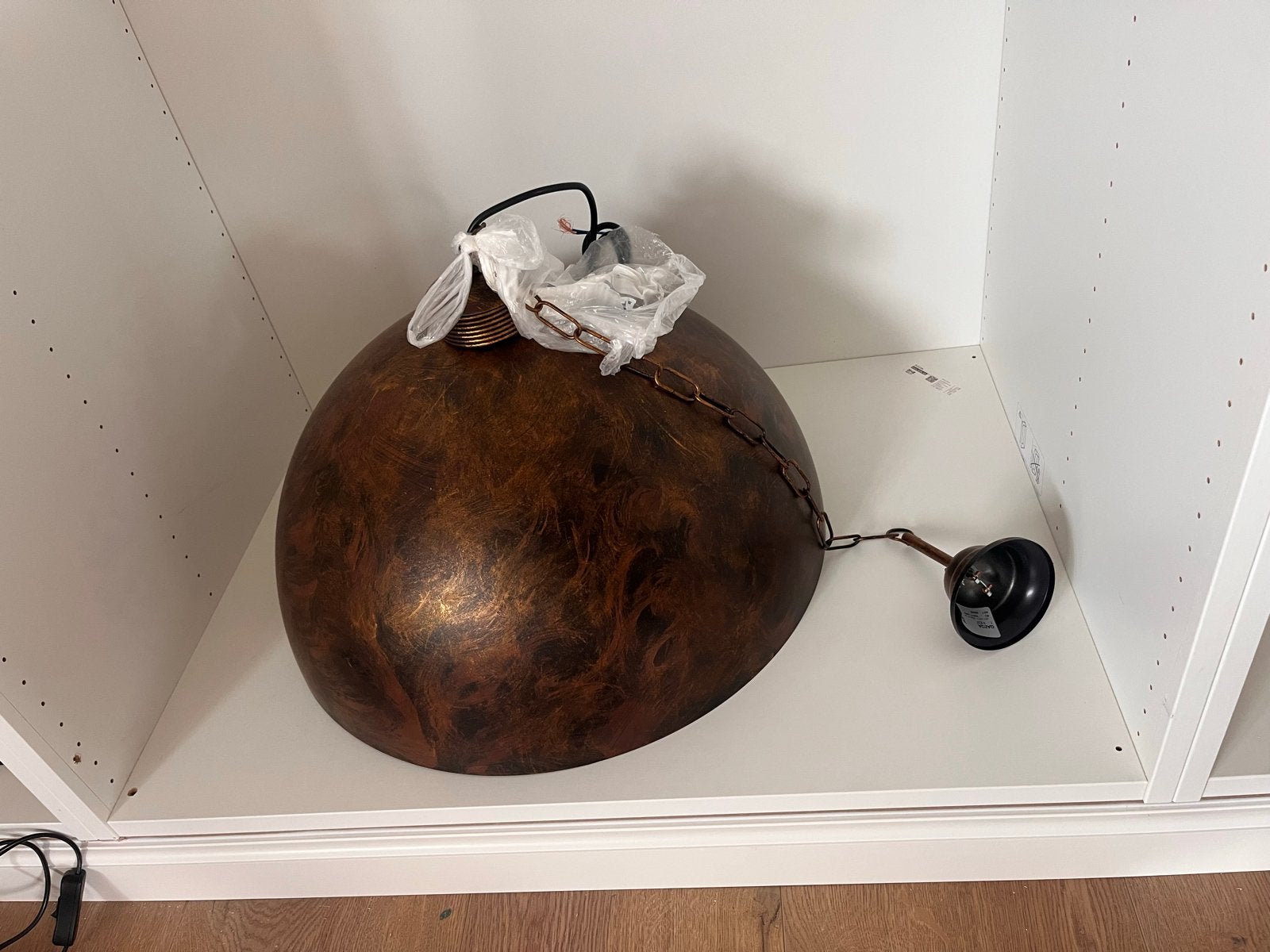 Industriële hanglamp roestbruin 50 cm - Magna Classic, Huis en Inrichting, Lampen | Hanglampen, Ophalen of Verzenden, Nieuw, Metaal