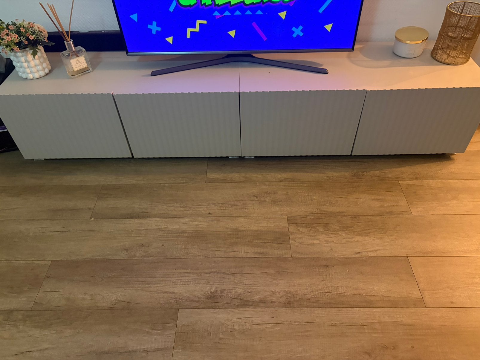 Meubella TV-meubel Kenderes beige 200 cm, Ophalen, 150 tot 200 cm, Zo goed als nieuw, Minder dan 100 cm