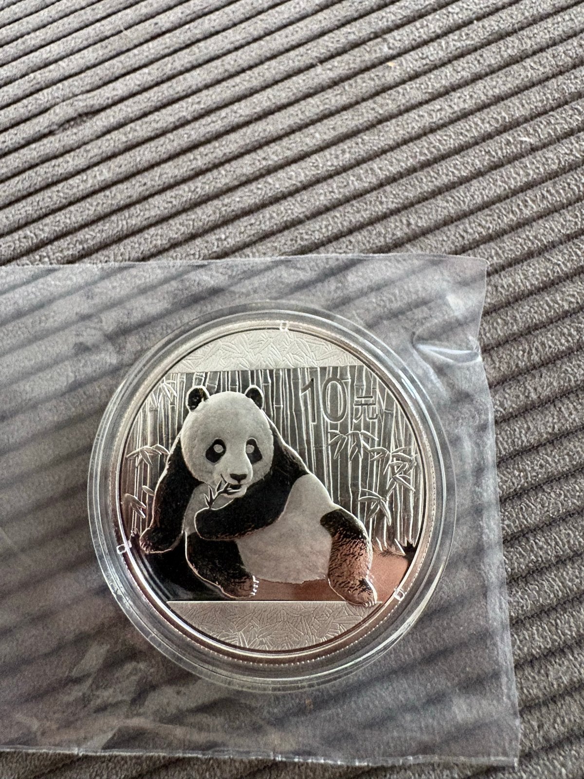 Zilveren Chinese Panda munt 2015 - 10 Yuan, Ophalen, Oost-Azië, Losse munt, Zilver
