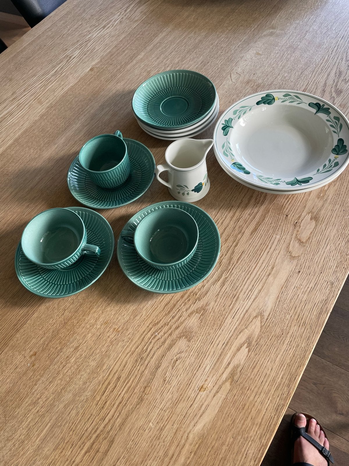 Royal Boch servies: 3 kop en schotels,1 melkkan, 2 b, Ophalen, Keramiek, Zo goed als nieuw, Royal Boch