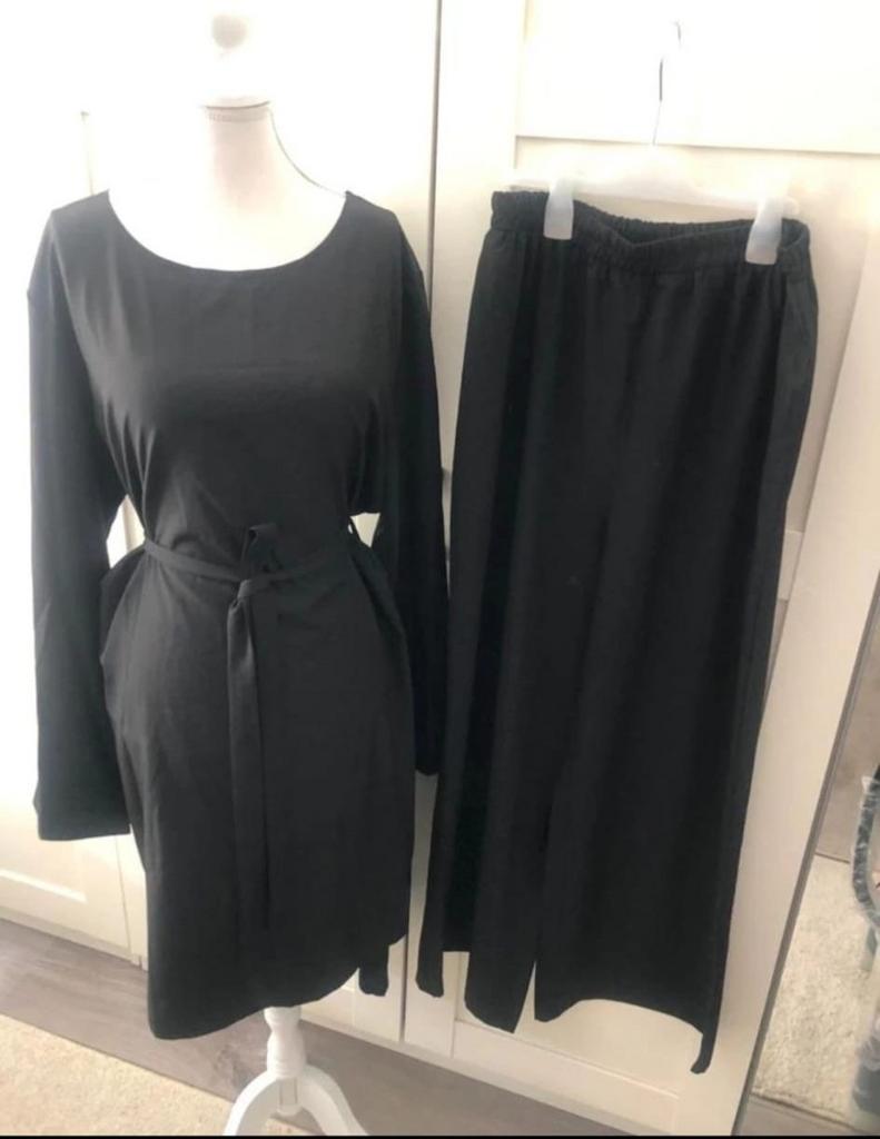 Luchtig zwart setje, tuniek en broek, maat L/XL, Ophalen of Verzenden, Nieuw, Maat 42/44 (L)
