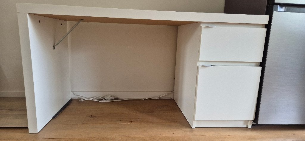 Bureau wit (IKEA), Ophalen, Gebruikt, Scandinavisch, 65 cm