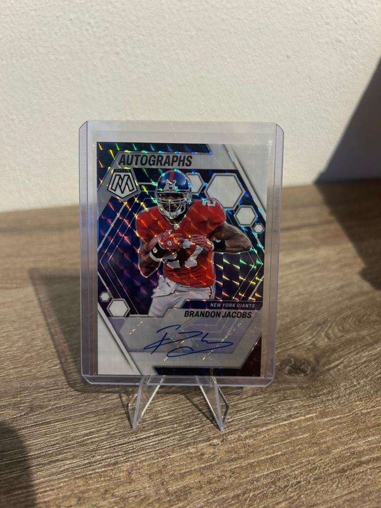 Brandon Jacobs 2023 Mosaic Football Autograph /25 #AM-BJ, Ophalen of Verzenden, Zo goed als nieuw, Buitenlandse clubs, Poster, Plaatje of Sticker